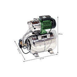 Ribiland Pompe Surpresseur JET101 970W Inox