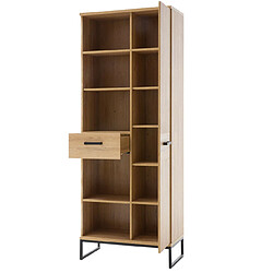 Pegane Étagère colonne - Chêne