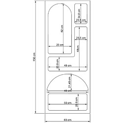 Acheter Hanah home Étagère colonne 5 niches - Blanc