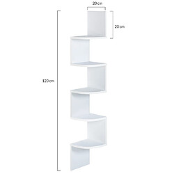 Acheter Idmarket market Étagère Murale d'Angle ISA 5 Niveaux Blanche