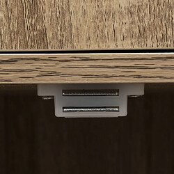 Acheter Five Simply Smart Etagère 3 cases de rangement avec portes Mix n' modul - Longueur 34,50 cm x Hauteur 100,50 cm - Marron