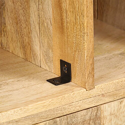 Helloshop26 Bibliothèque 180 cm bois de manguier