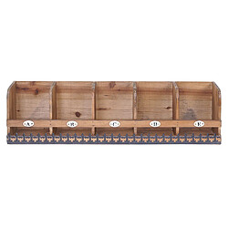 Mendler Étagère murale en bois - Marron