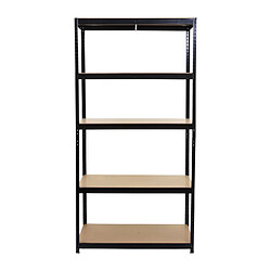 Mendler Étagère métal industrielle - Noir