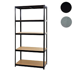 Mendler Étagère métal industrielle - Noir
