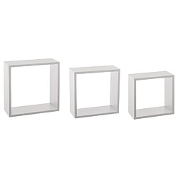 Five Simply Smart Lot de 3 Etagères Fixy Cub - Blanc