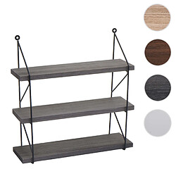 Mendler Étagère murale industrielle - Gris foncé