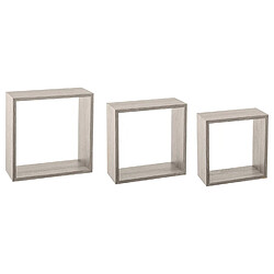 Five Simply Smart Lot de 3 Etagères Fixy Cub - Gris