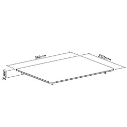 Maclean Étagère murale en verre - Noir