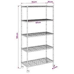 vidaXL Étagère de rangement Chrome pas cher