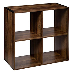 Pegane Étagère cube bois - Marron foncé