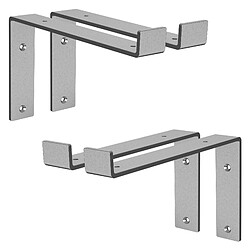 Ml-design Supports d'étagère muraux - Gris