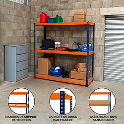Monstershop Rayonnage 3 étagères - Bleu