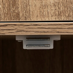 Five Simply Smart Etagère 3 cases de rangement avec portes Mix n' modul - Longueur 34,50 cm x Hauteur 100,50 cm - Marron pas cher