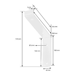 Ml-design Équerres d'étagère murales - Blanc