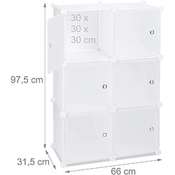 Helloshop26 Étagère cube de rangement - Blanc