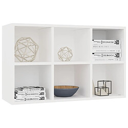 Atmosphera Etagère 6 Cases Mix - P. 32 cm x H. 100,5 cm - Blanc pas cher
