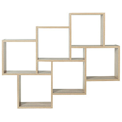 Avis Idmarket Market Étagère murale LUCAS hêtre