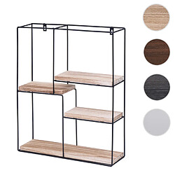 Mendler Étagère murale métal et bois - Bois