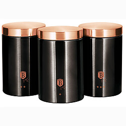 Berlinger haus boîtes de cuisine inox - Noir