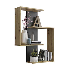 MES Étagère design - Chêne et Anthracite