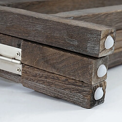Mendler Étagère jardinière bois - Marron pas cher