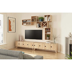 Astigarraga Étagère colonne 3 cases - Bois clair