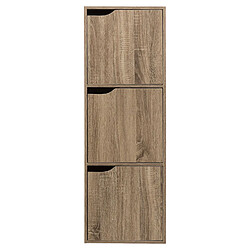 Avis Five Simply Smart Etagère 3 cases de rangement avec portes Mix n' modul - Longueur 34,50 cm x Hauteur 100,50 cm - Marron