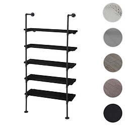 Mendler Étagère colonne de rangement - Noir