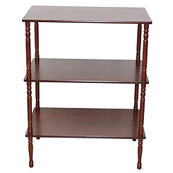 Decoshop26 étagère 3 niveaux - Merisier