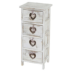 Mendler Commode Forli 4 tiroirs - Blanc