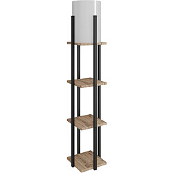 Hanah Home Étagère avec Lampe Nora Noir