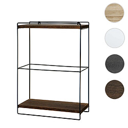 Mendler Étagère murale bois métal - Marron