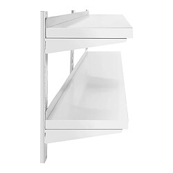 Étagère Helloshop26 murale 2 tablettes - Acier inoxydable