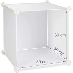 Helloshop26 Étagère cubes de rangement penderie - Blanc