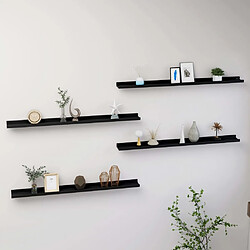 vidaXL Étagère murale MDF - Noir
