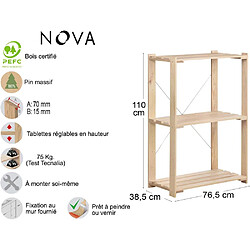 Avis Astigarraga Étagère colonne pin massif - Beige