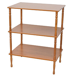 Decoshop26 Étagère 3 niveaux - Chêne
