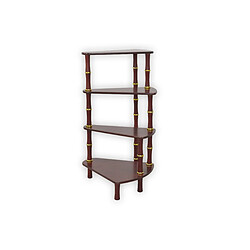 Decoshop26 Étagère colonne pour plantes - Noyer