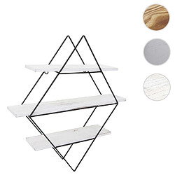 Mendler étagère murale bois de pin - Blanc