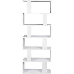 HelloShop26 Bibliothèque 6 Compartiments - Blanc