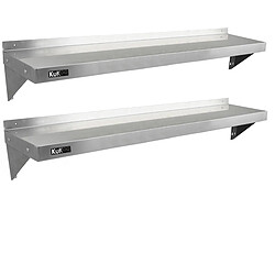 Monstershop Étagère murale inox - Argent