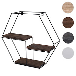 Mendler Étagère murale industrielle - Brun foncé