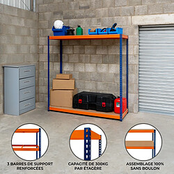 Monstershop Rayonnage S-Rax 2 étagères - Bleu