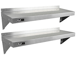 Monstershop étagères murales inox - Argent