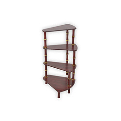 Decoshop26 Étagère colonne pour plantes - Noyer