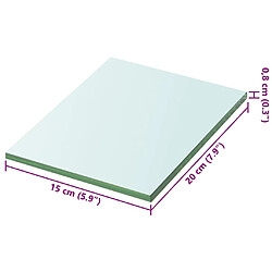 Acheter vidaXL Panneaux d'Étagère Verre Transparent 20x15 cm