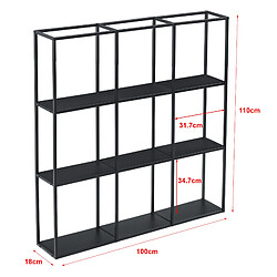 Acheter En.casa Étagère murale métal - Noir