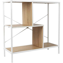 The Home Deco Factory étagère Edison - Bois/métal blanc 80x30x79,5 cm