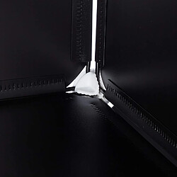 Helloshop26 Armoire étagère 6 portes - Noir